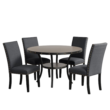 Crispin 48&quot; Round Dining Table-Gray