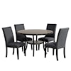 New Classic Crispin Crispin 48" Round Dining Table-Gray
