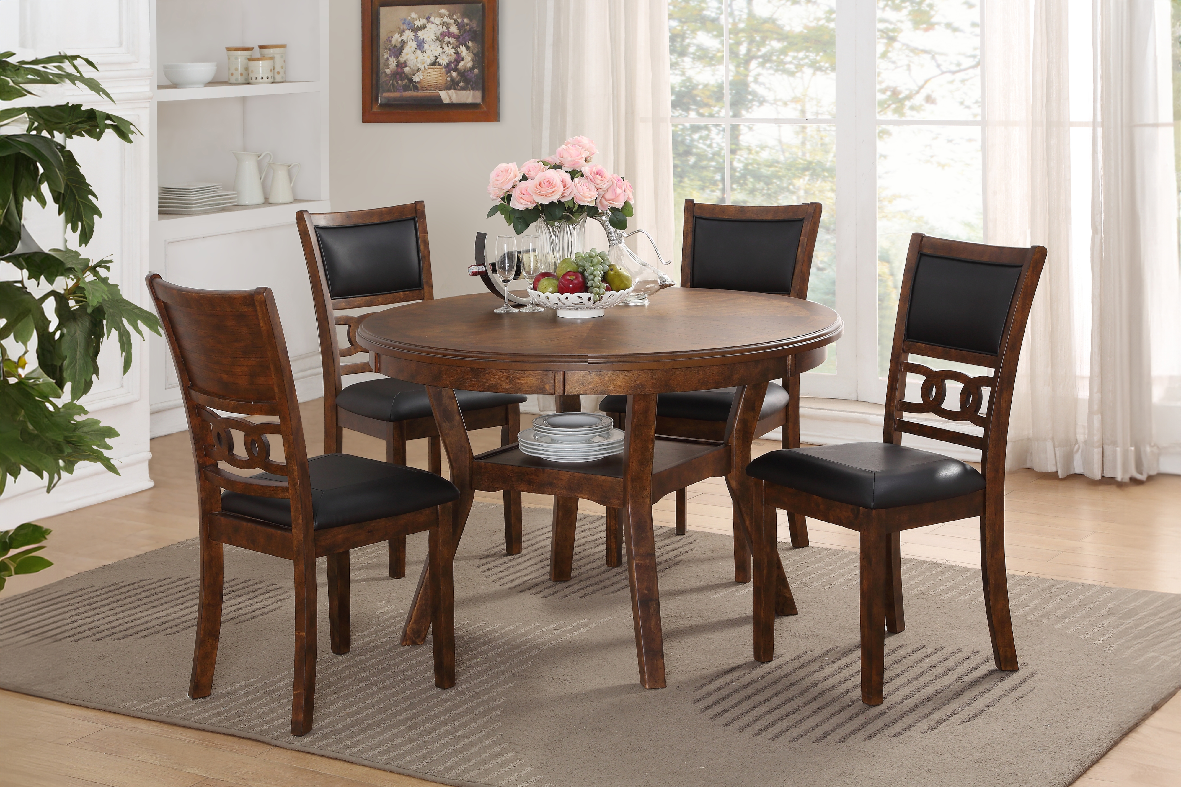 New Classic Gia Dining Table and Chair Set with 4 Chairs