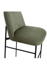 New Classic Erik Contemporary Upholstered Bar Chair with Metal Frame