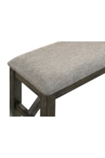 New Classic Gulliver Farmhouse Upholstered Dining Bench