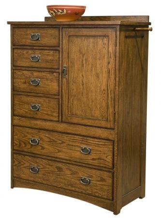 Mission Chest of Six Drawers with Door