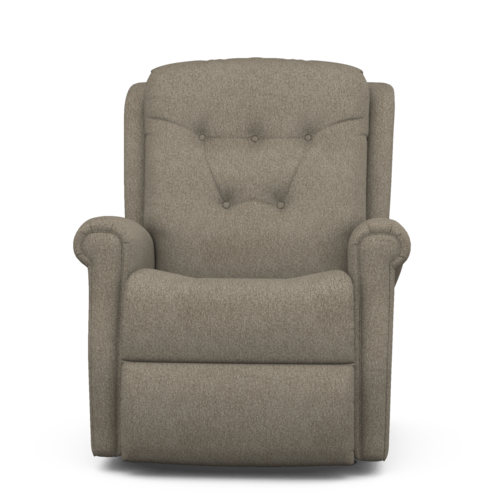 Transitional Power Rocker Recliner with Tufted Back
