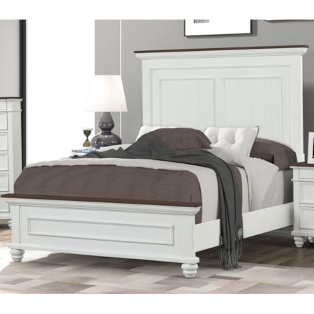 Queen Panel Bed Two-Tone