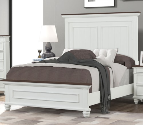 Queen Panel Bed Two-Tone
