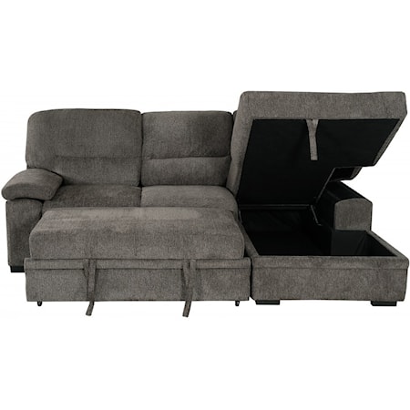 Sofa Chaise w/Sleeper &amp; Storage