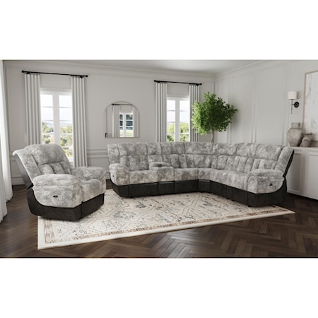 6pc Power Reclining Sectional