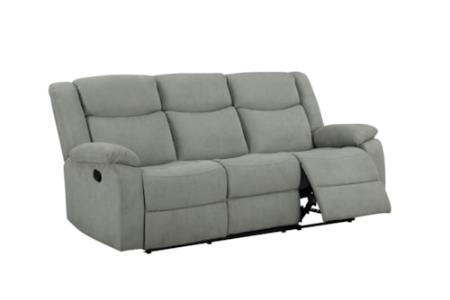 Gray Reclining Sofa