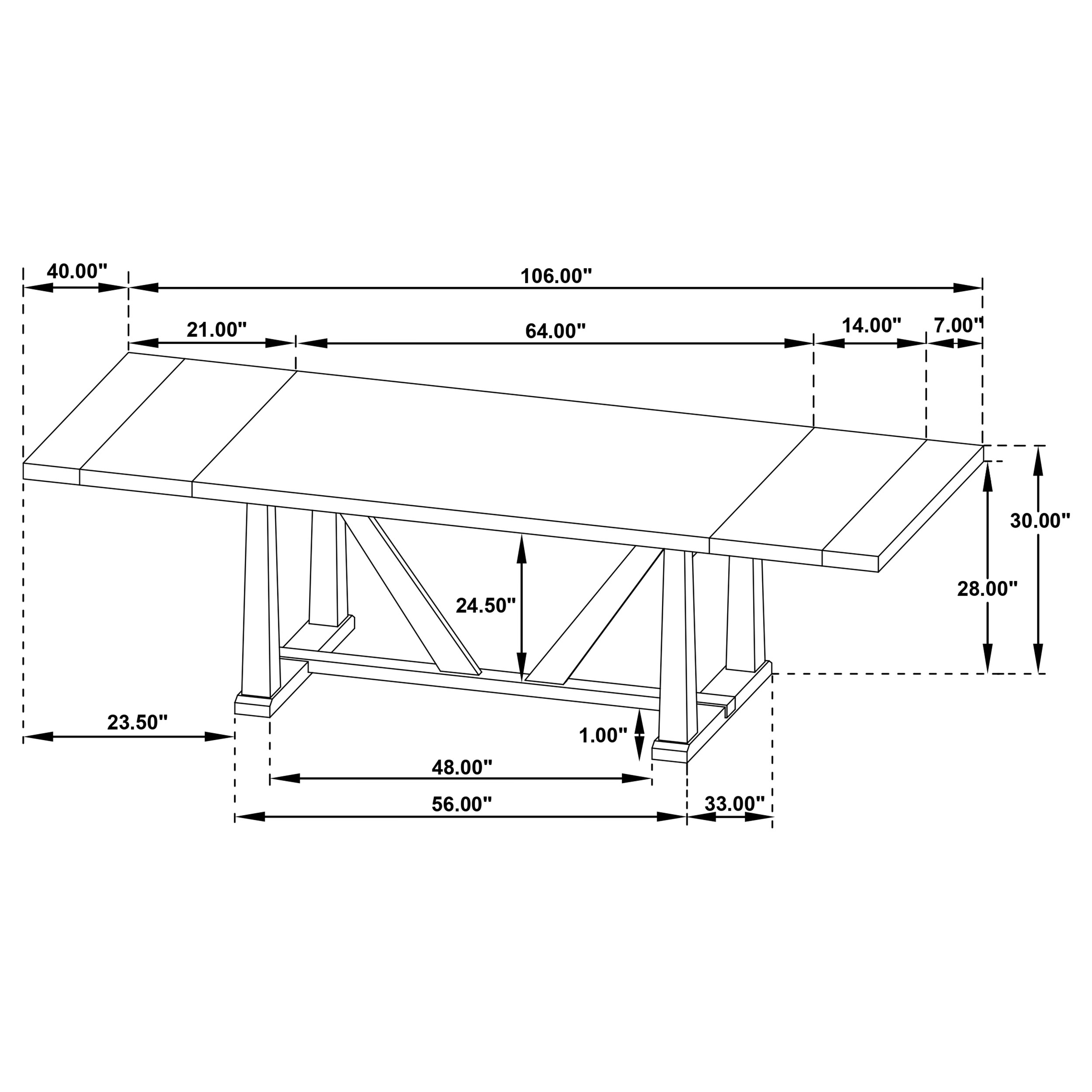 Coaster Middleton Middleton Extension Leaf Dining Set