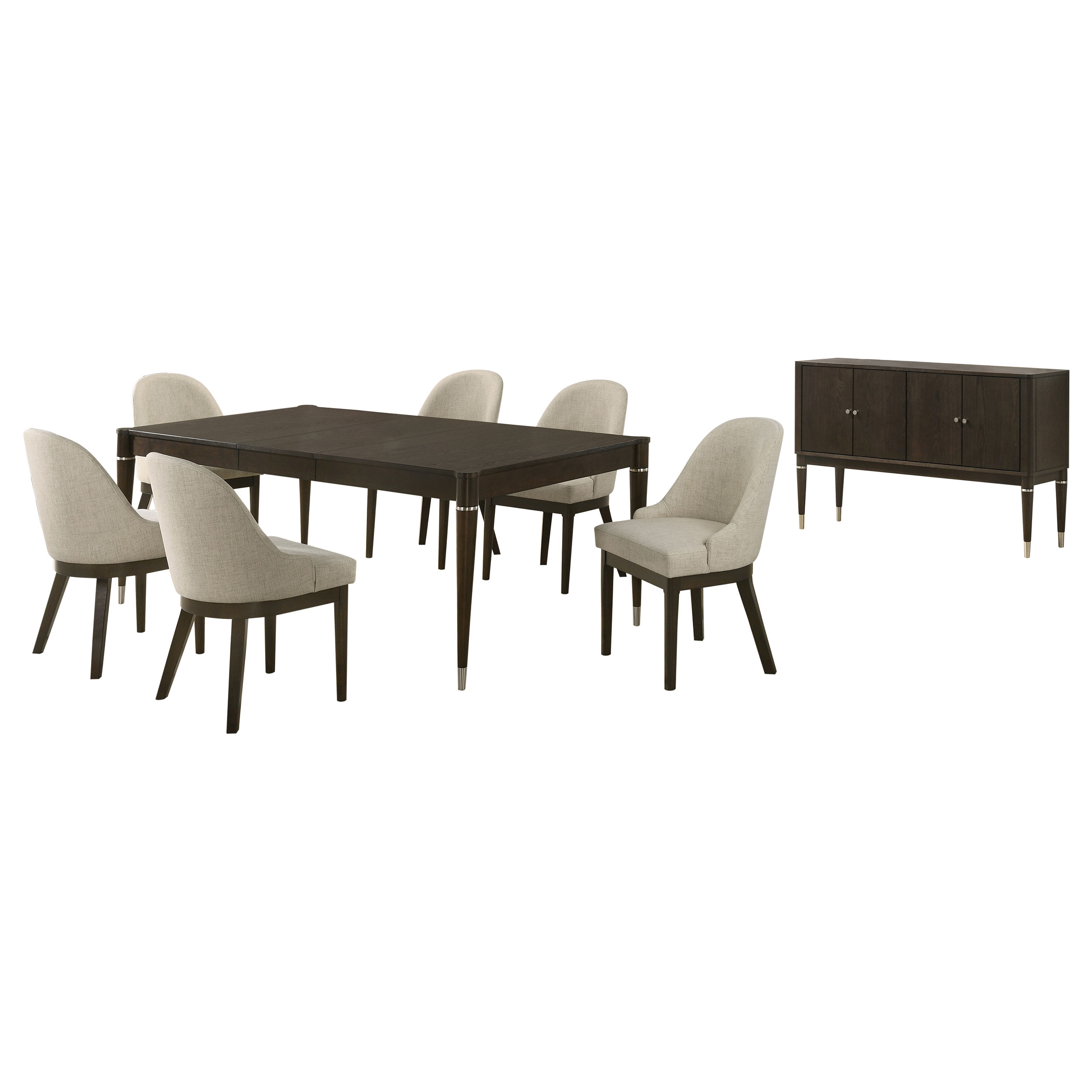 Reseda Dining Set With Sideboard Ash