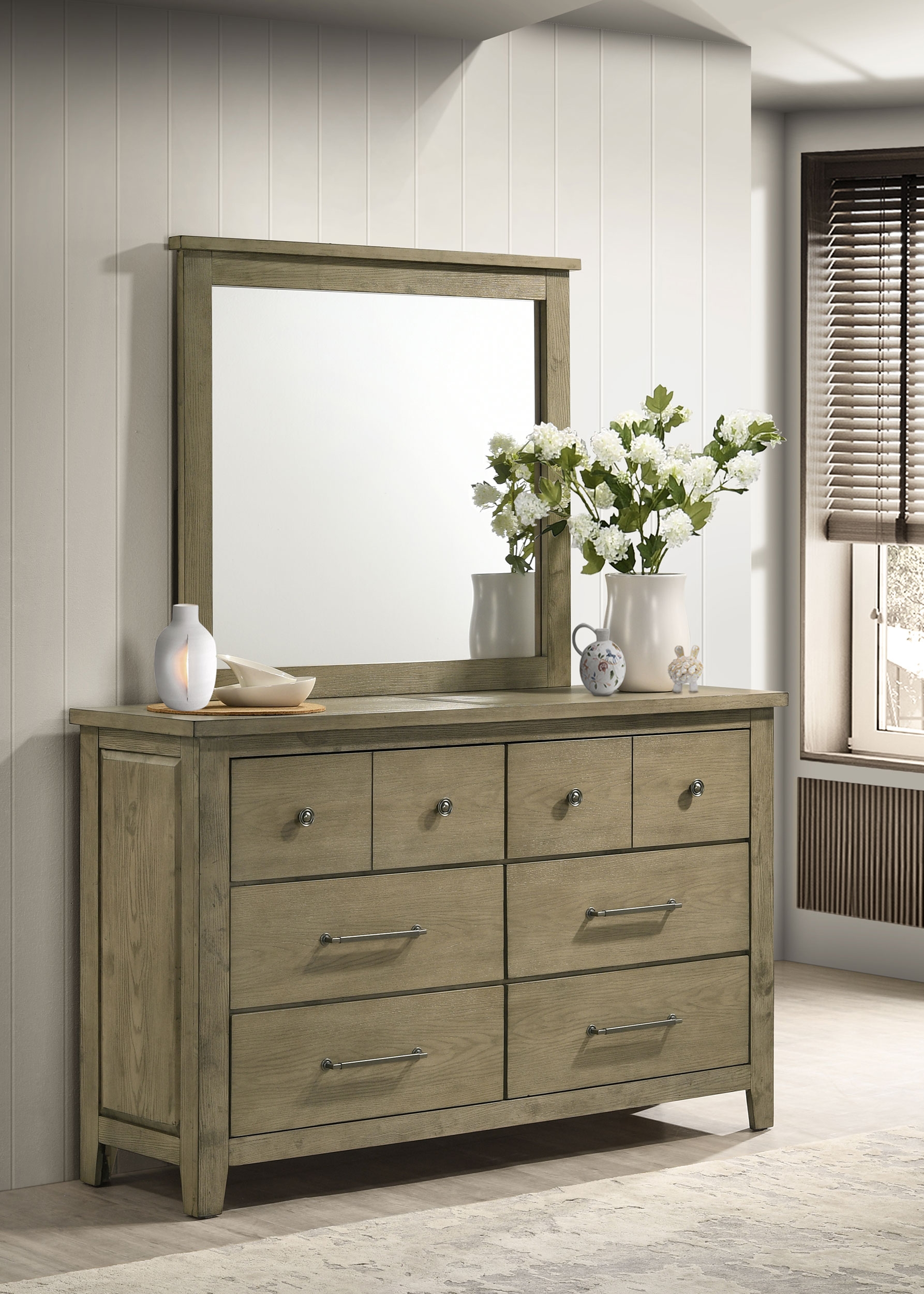 Hazlewood Bedroom Dresser w/ Mirror Vineyard