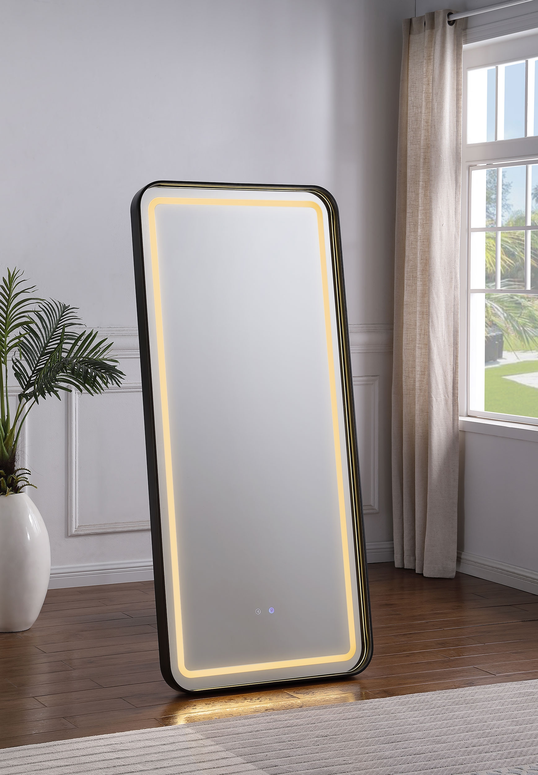 LED Standing Mirror w/tooth Speaker