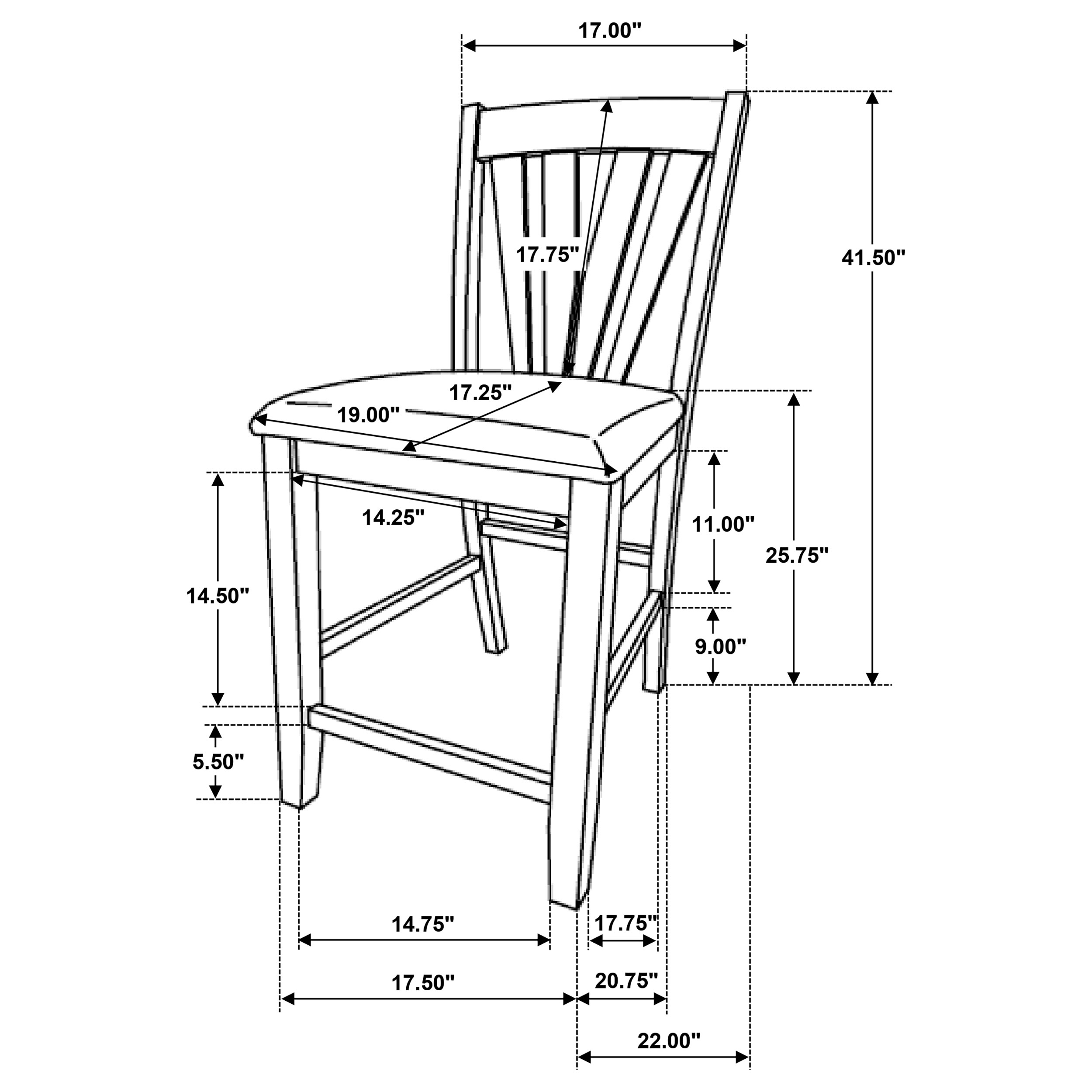 Coaster Canfield Canfield Counter Height Dining Side Chair