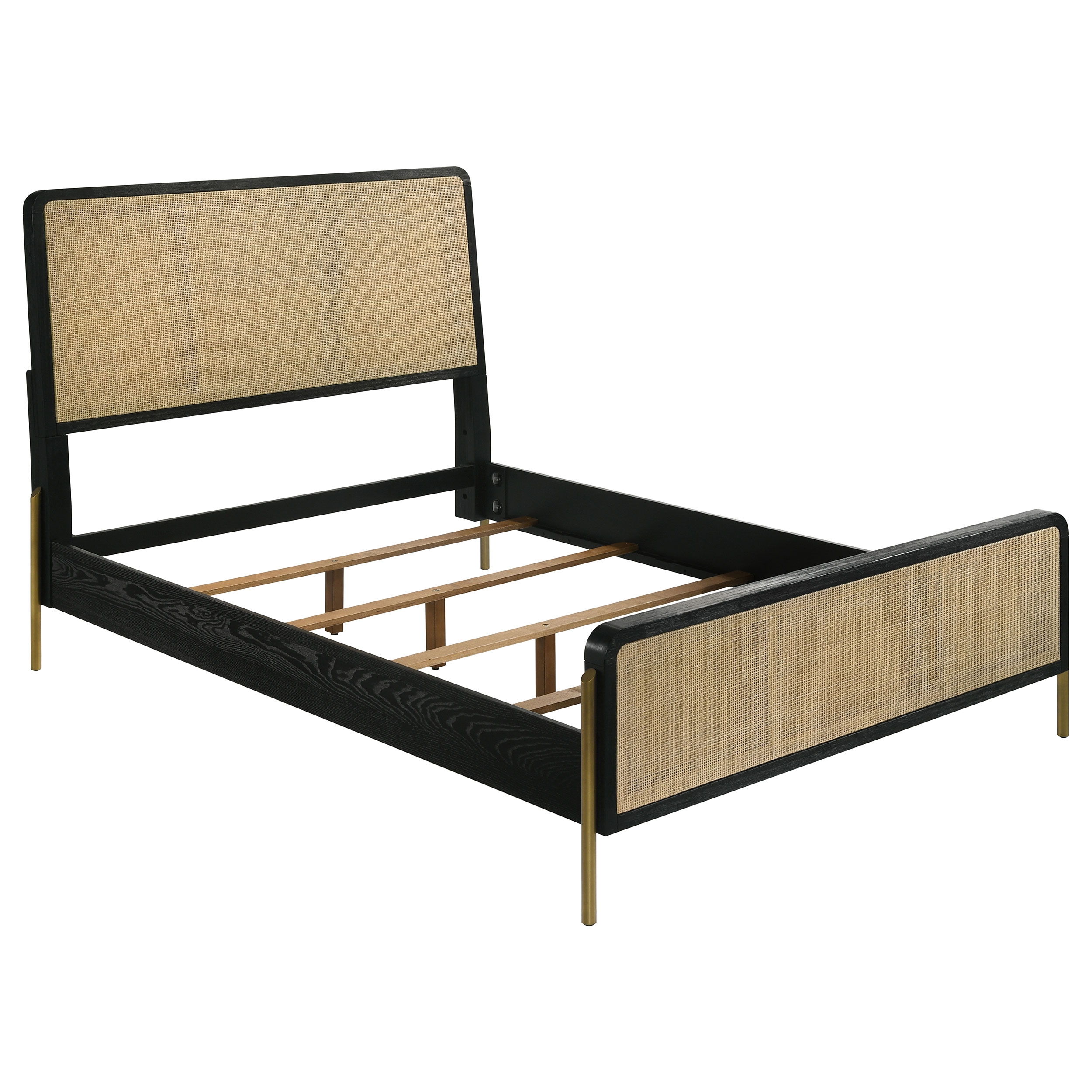 Rattan Cal King Panel Bed