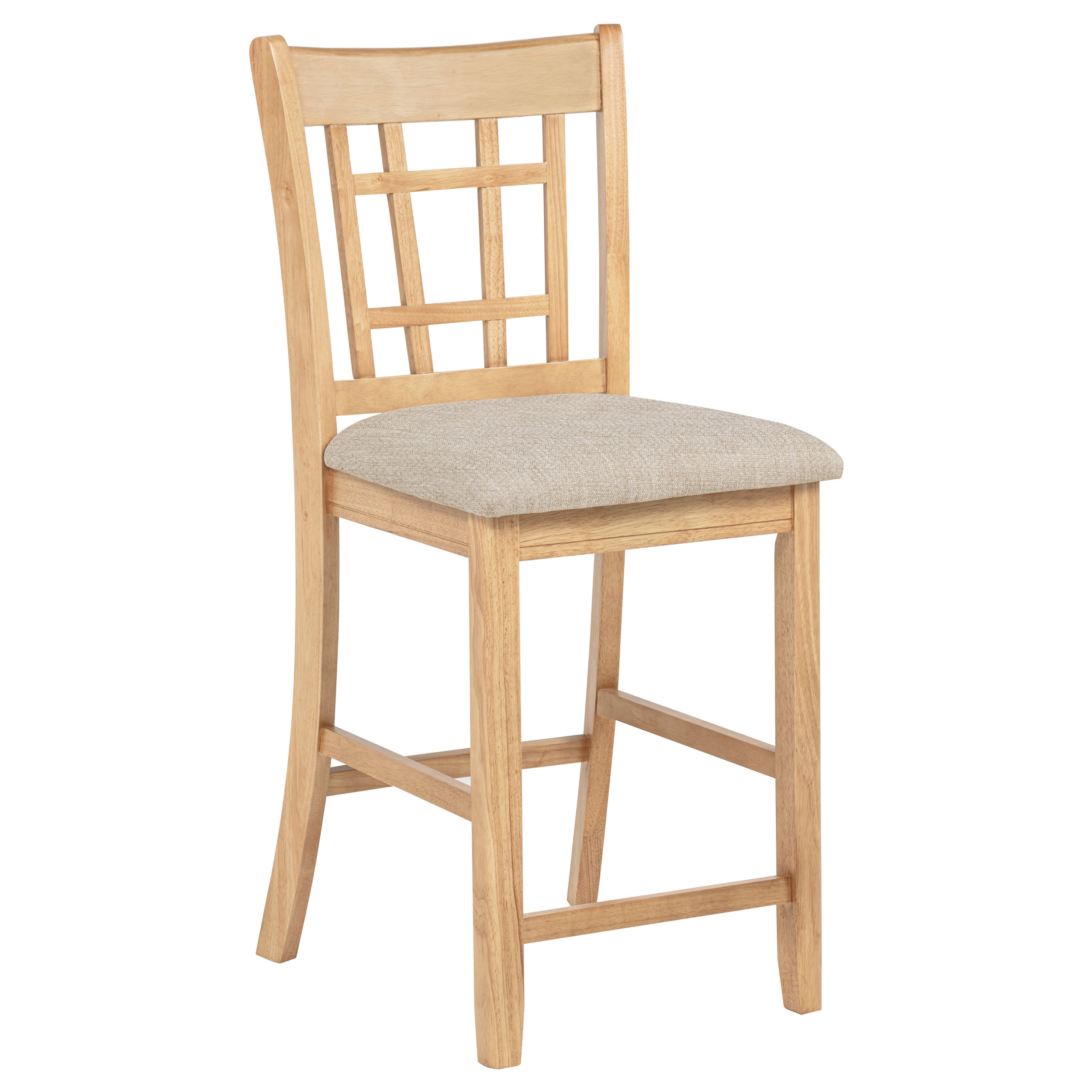 Wood Counter Height Dining Chair Linen and