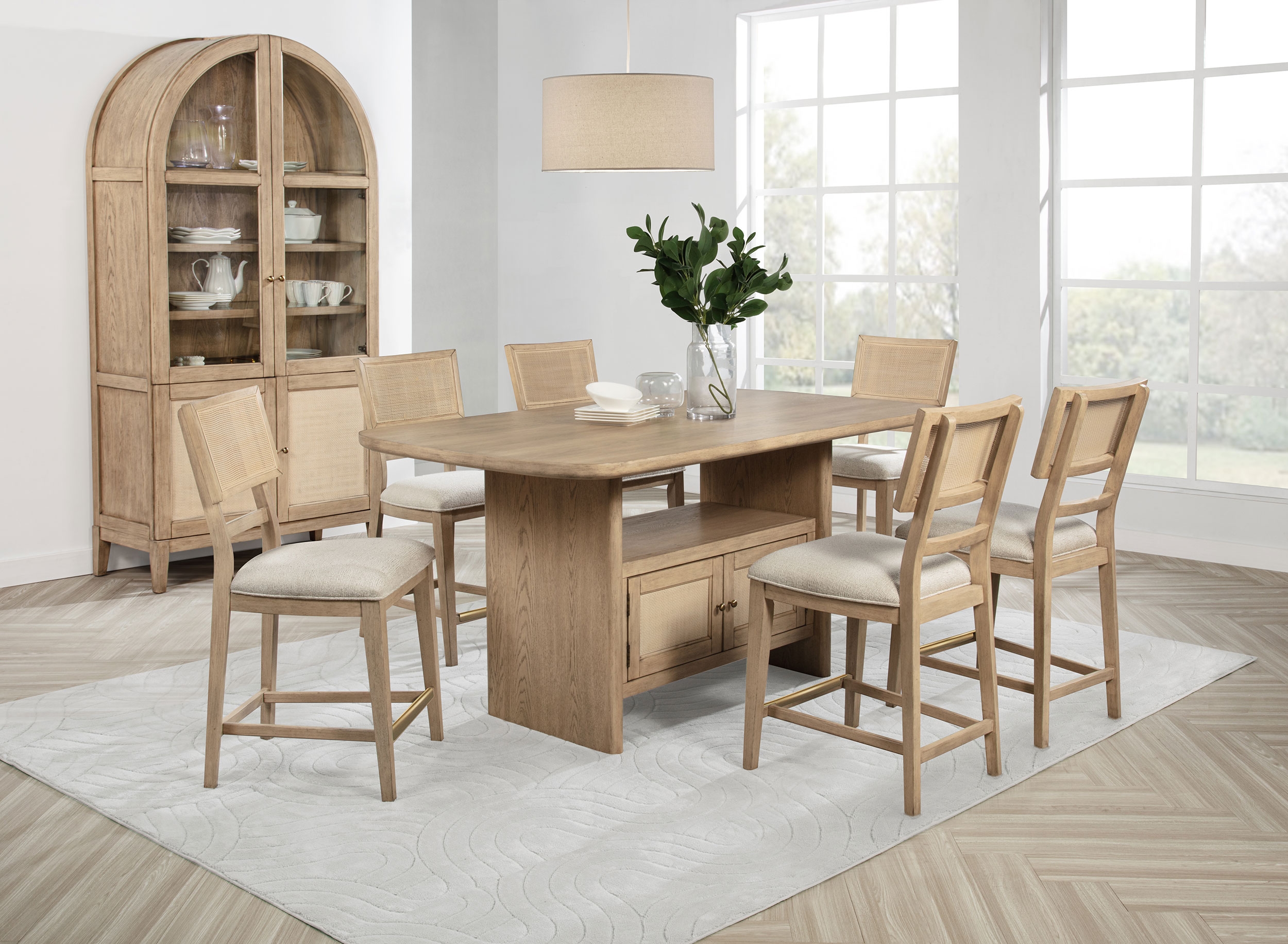 Kailani Wood Counter Height Dining Set