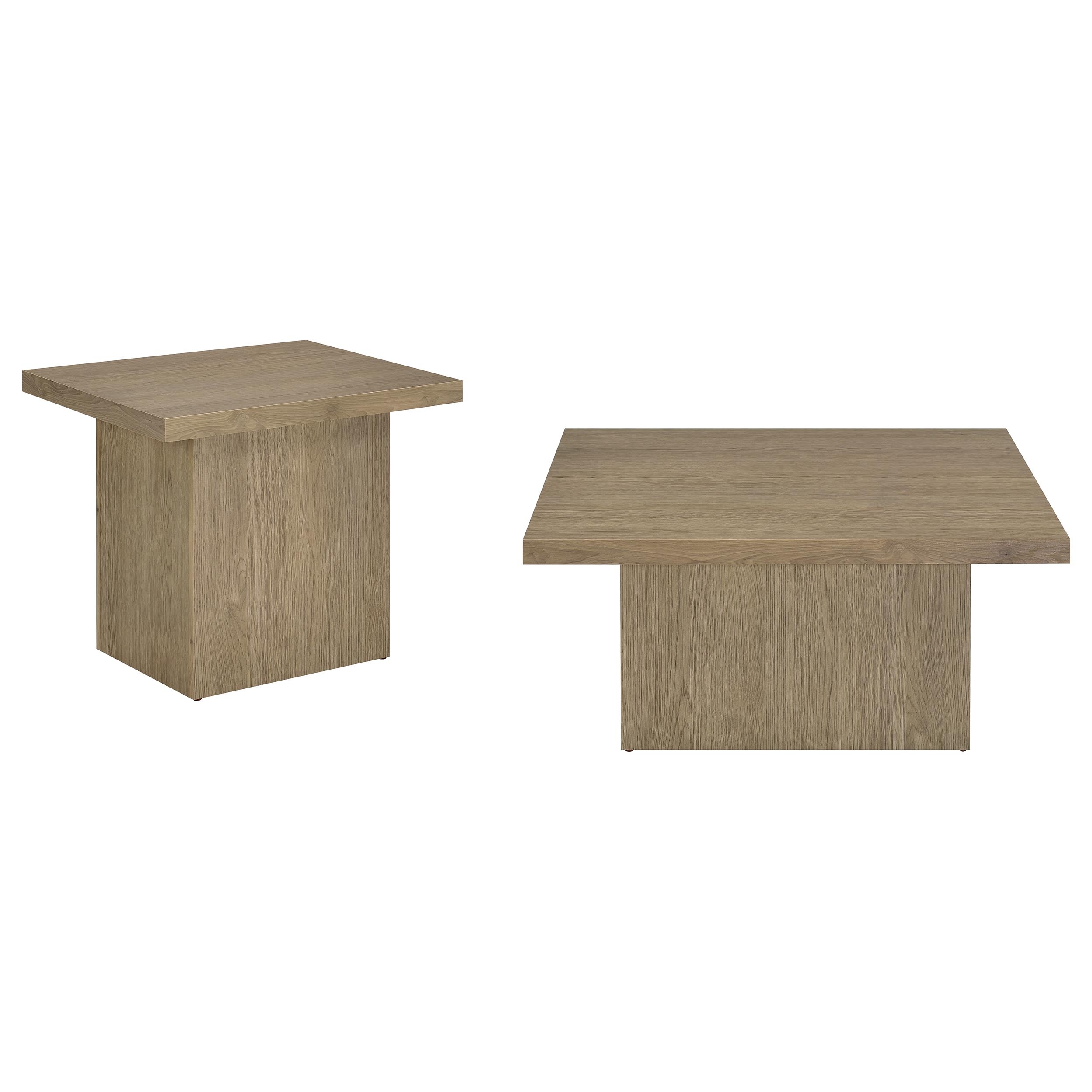 Coaster Devar Devar Cocktail Coffee End Table Set Latte