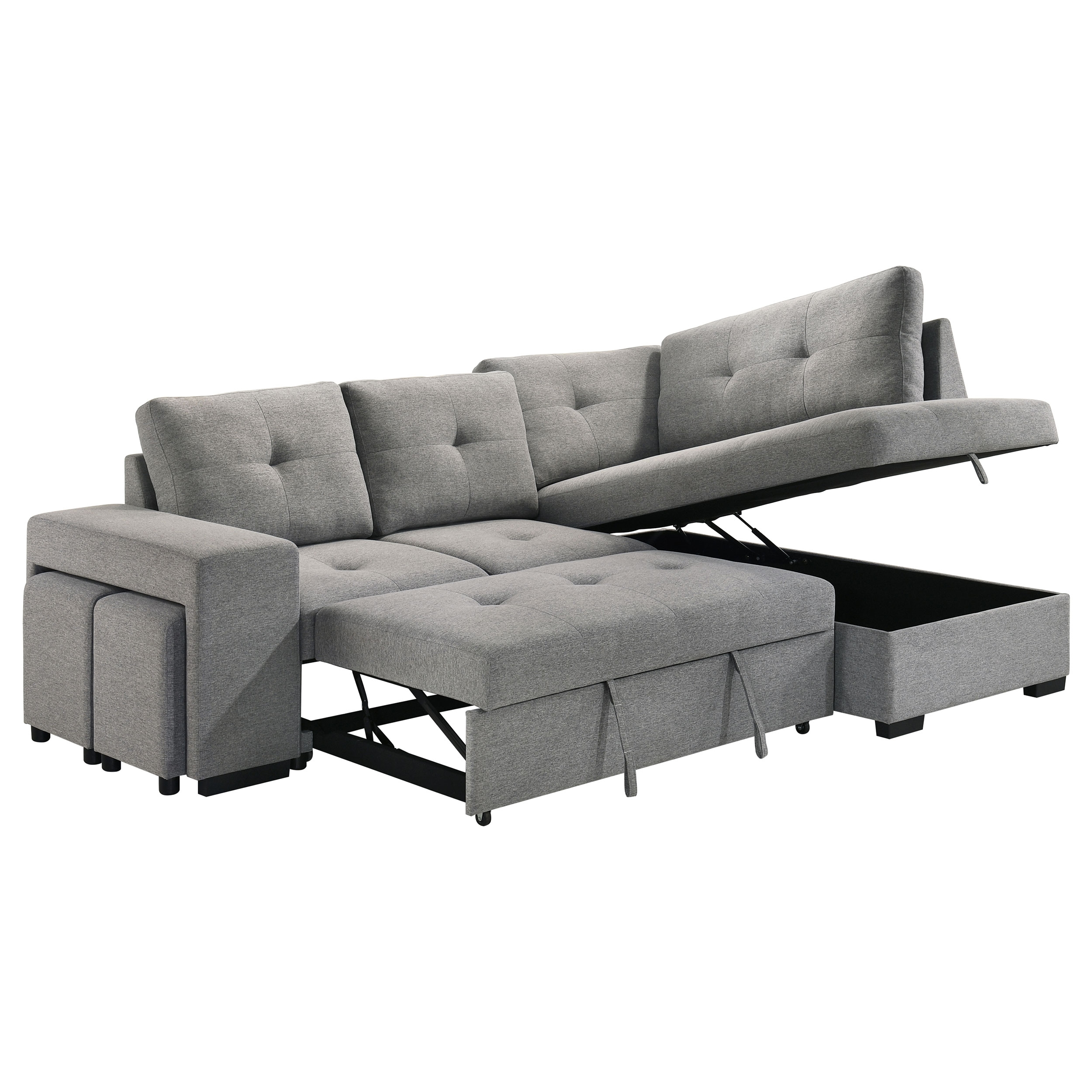 Roanne Fabric Sleeper Sectional Sofa