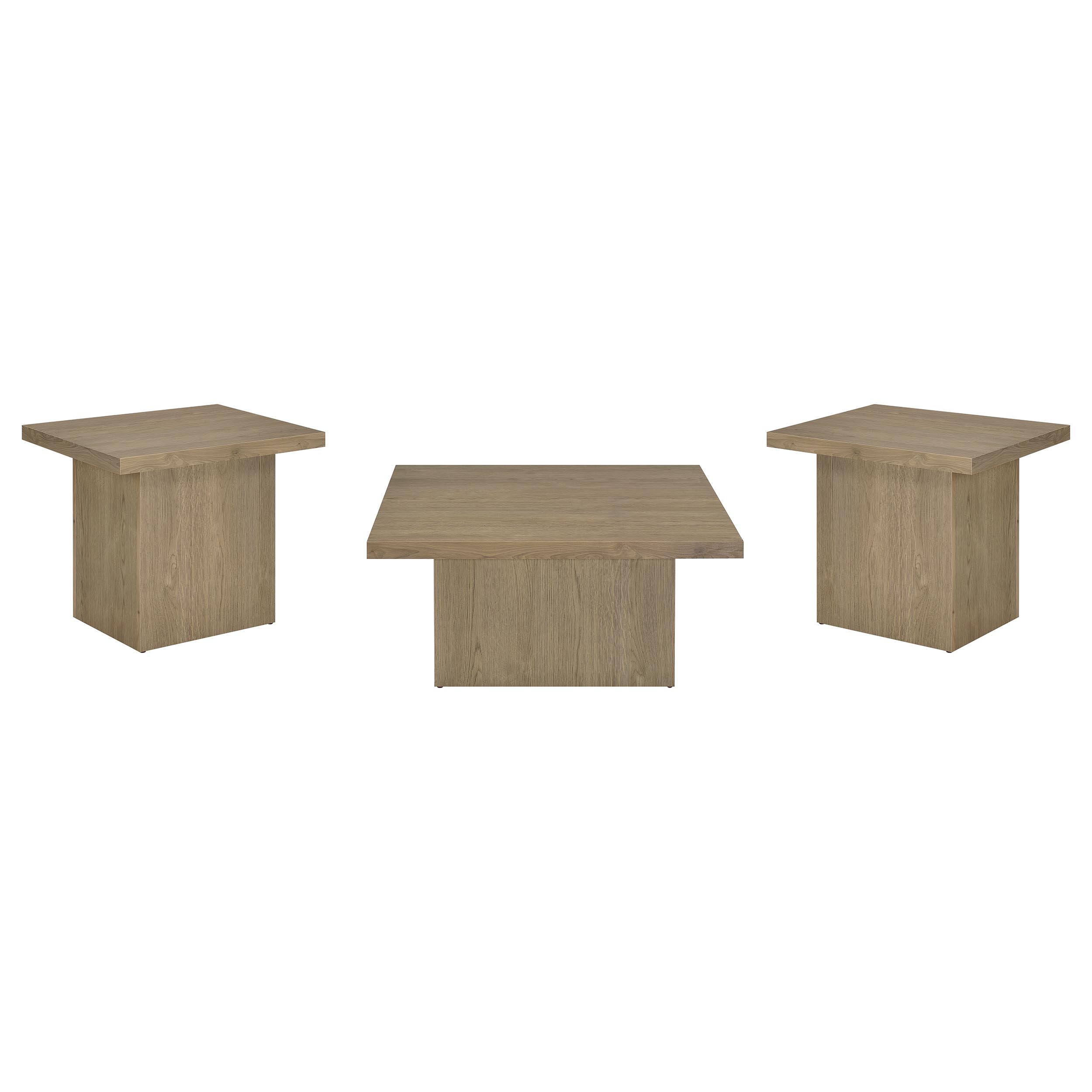 Coaster Devar Devar Cocktail Coffee End Table Set Latte