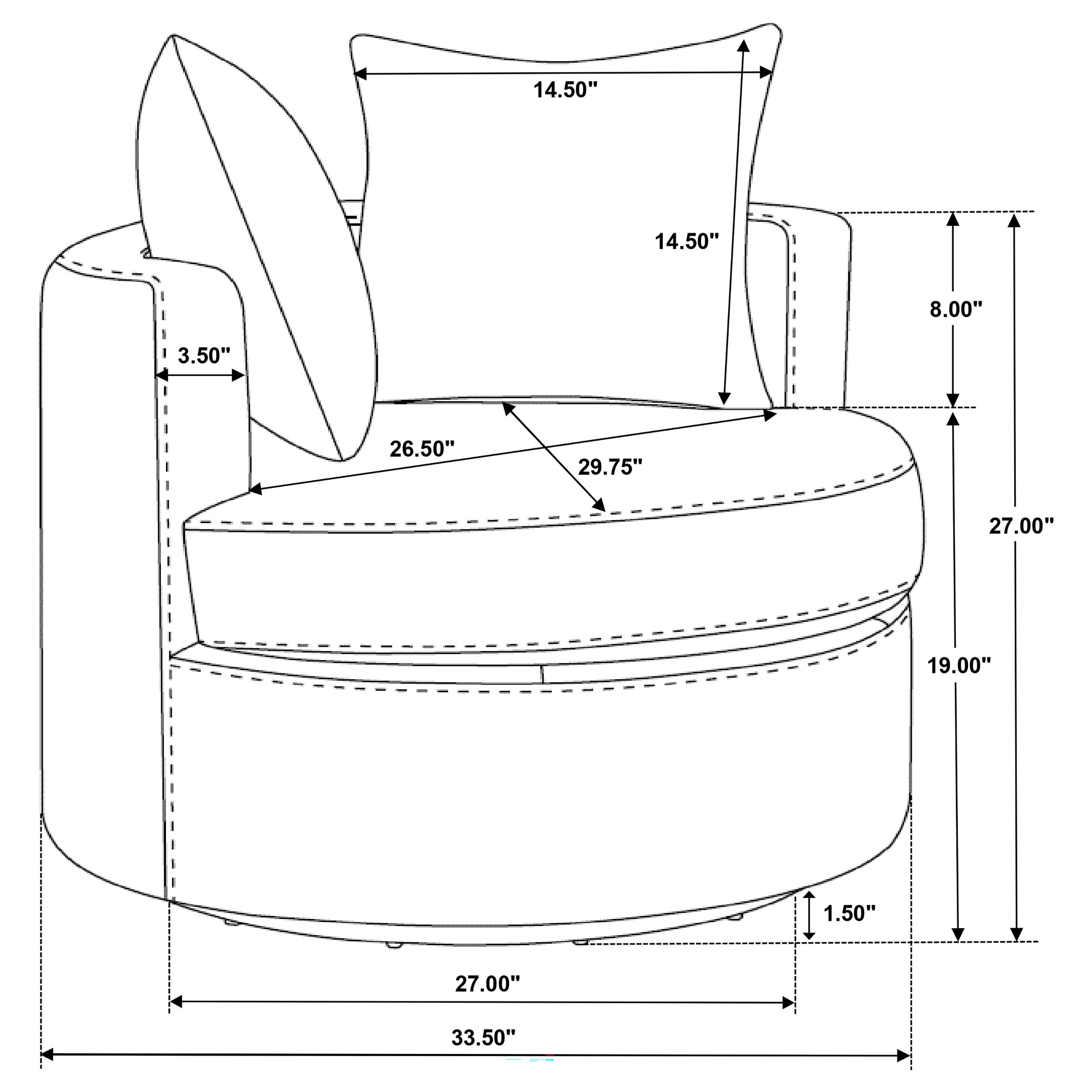 Coaster Debbie Debbie Swivel Accent Chair Burnt Orange