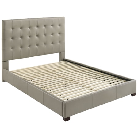 Medley Leather Queen Panel Platform Bed Tan