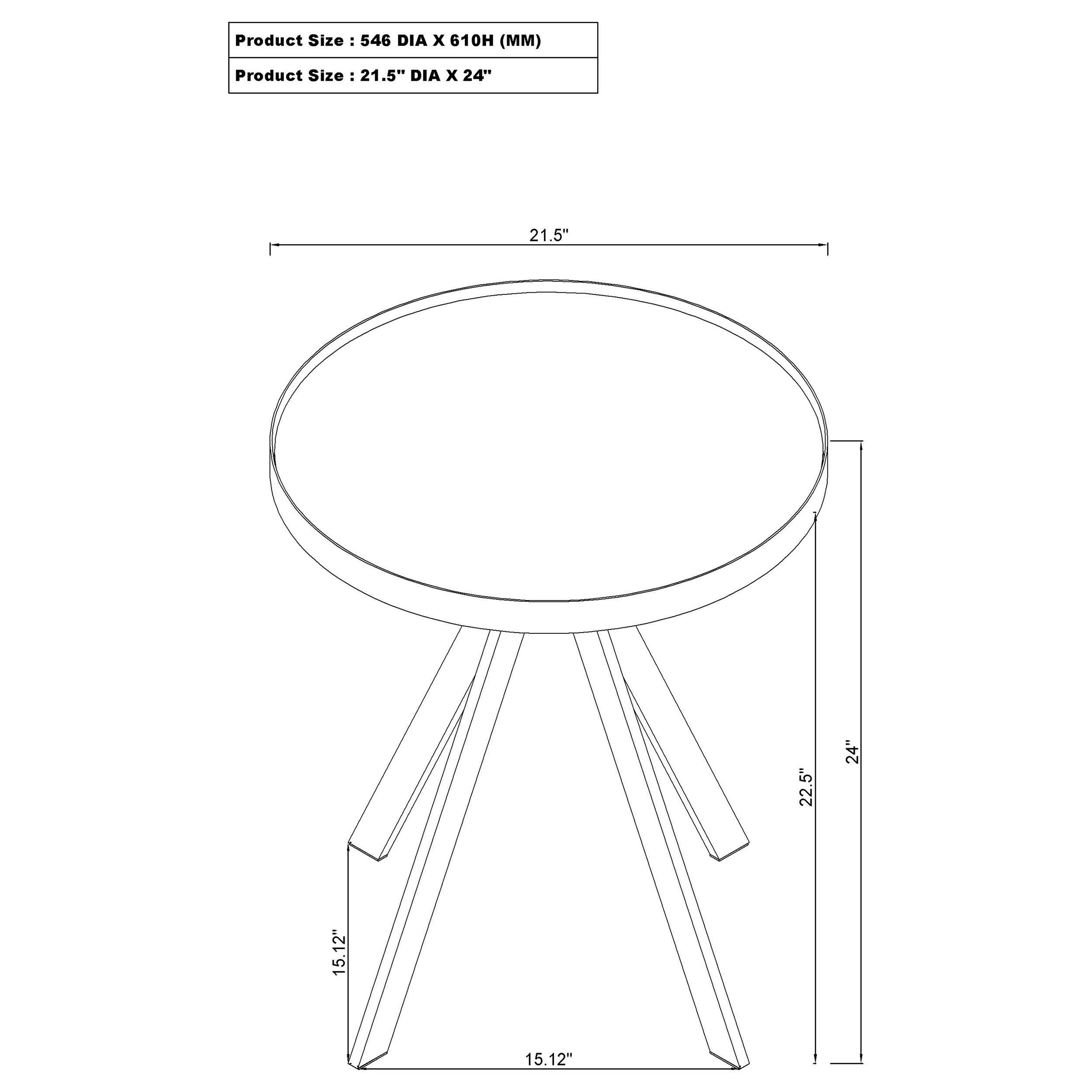 Coaster Briggs Briggs Glass Top End Side Table