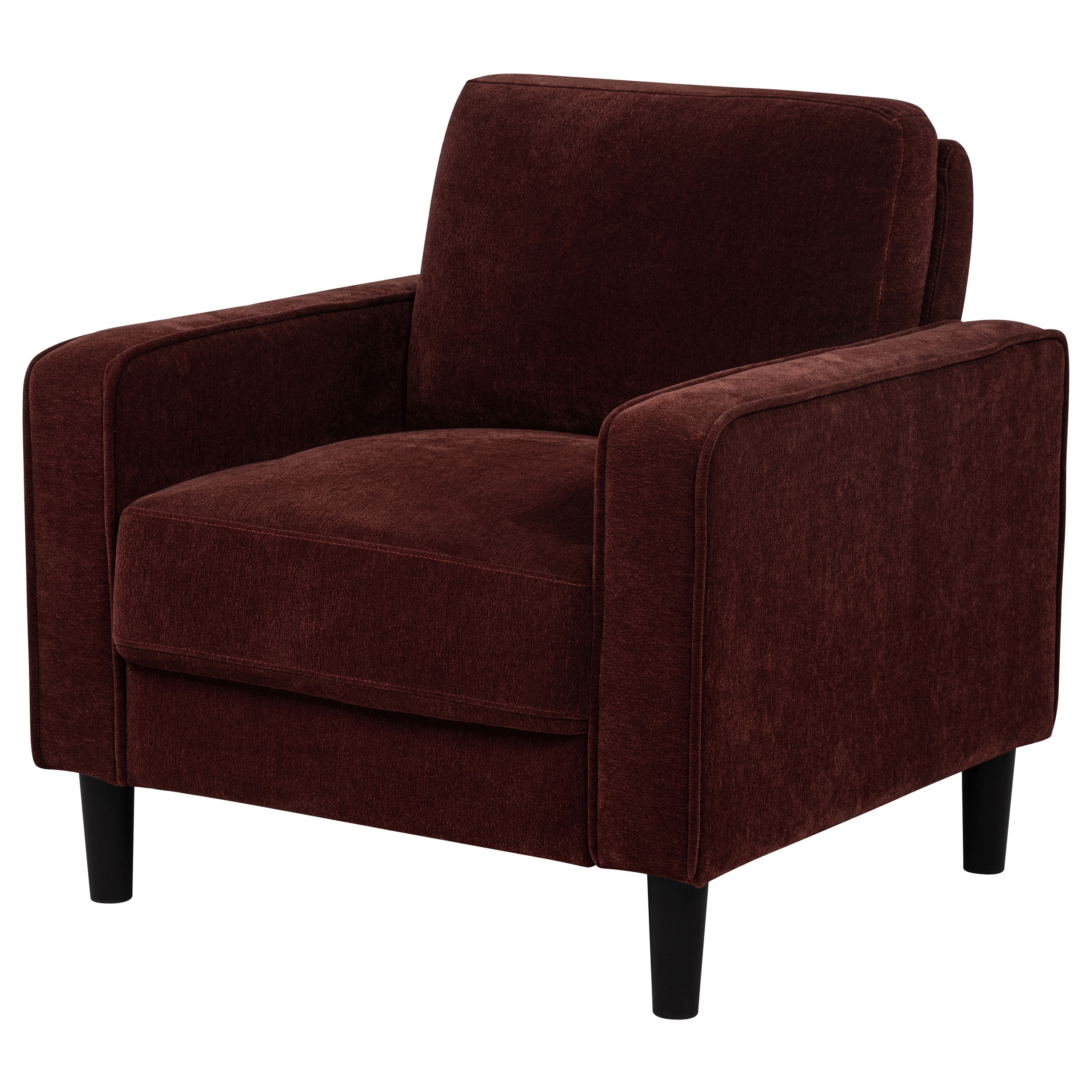 Ruth Fabric Accent Chair Rust Red