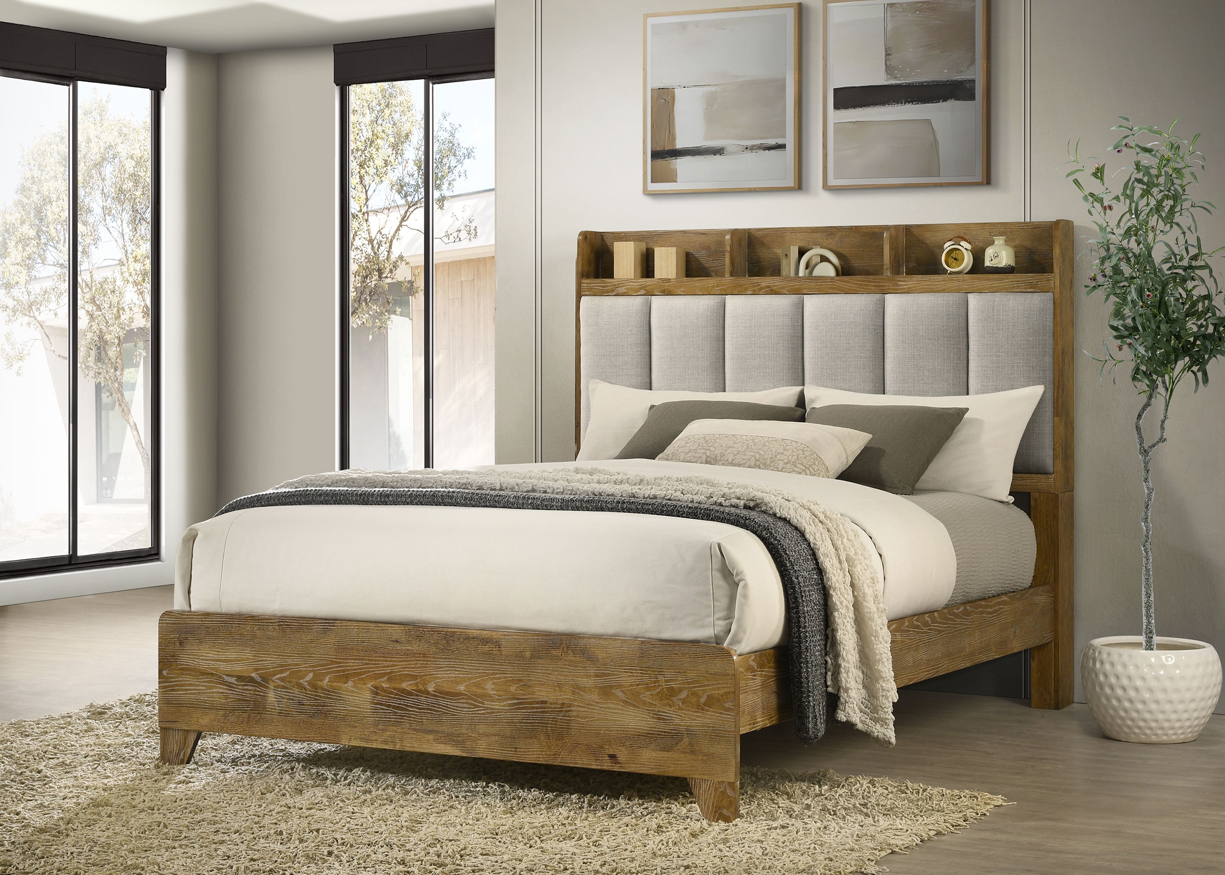 Henderson 5King Bookcase Panel Bed