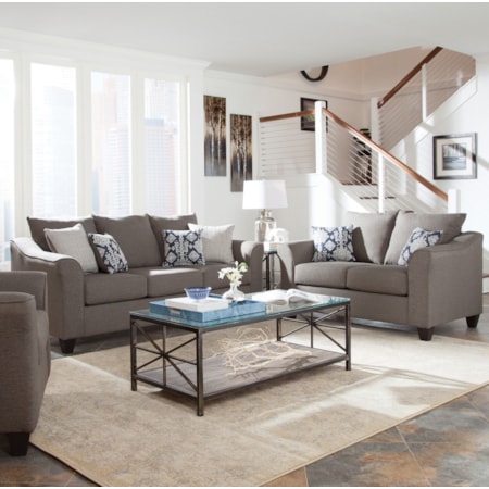 2-piece Flared Arm Sofa Set