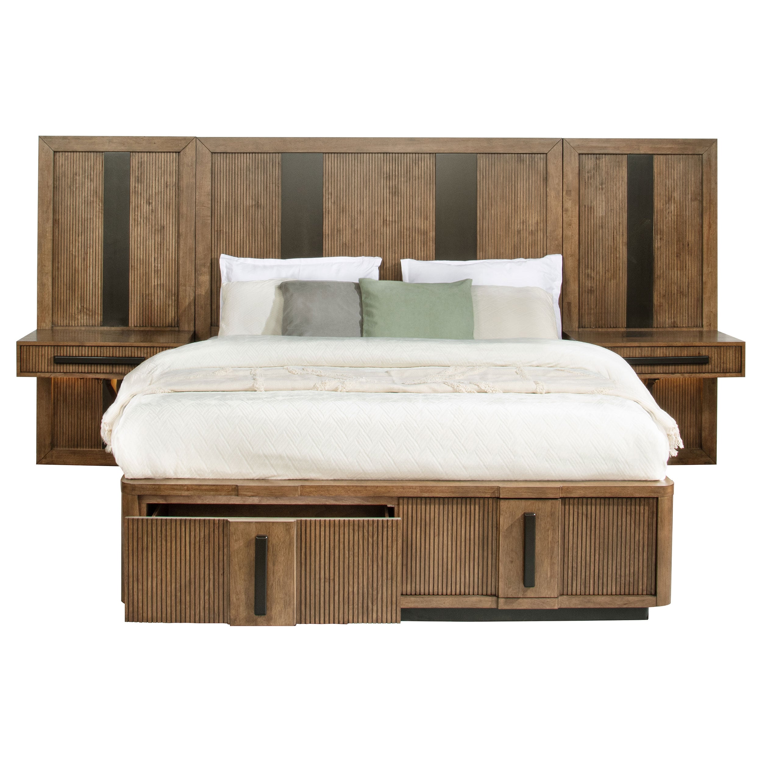 Coaster Terrace Terrace Cal King Wall Panel Storage Bed Ash