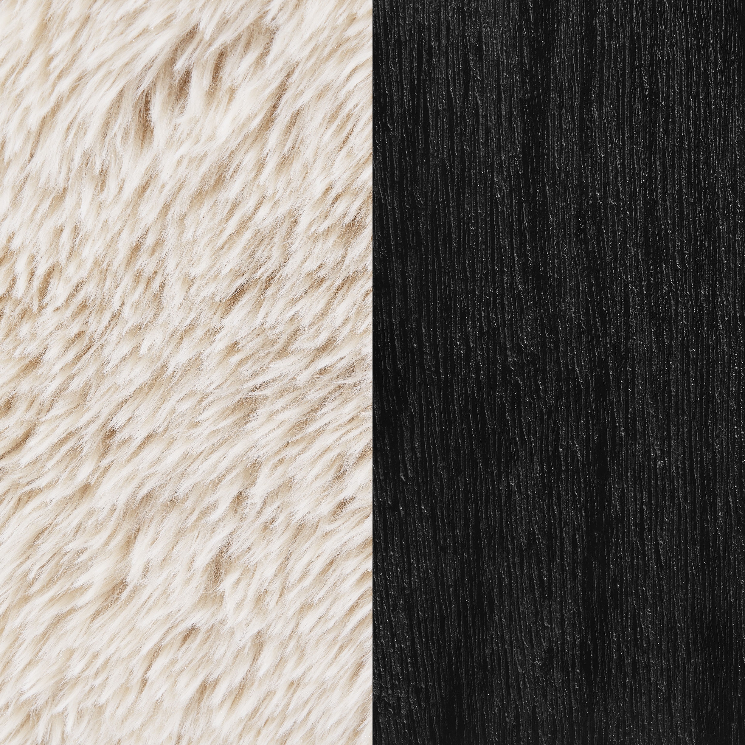 Coaster Paquet Paquet Faux Fur Chair Arms Latte