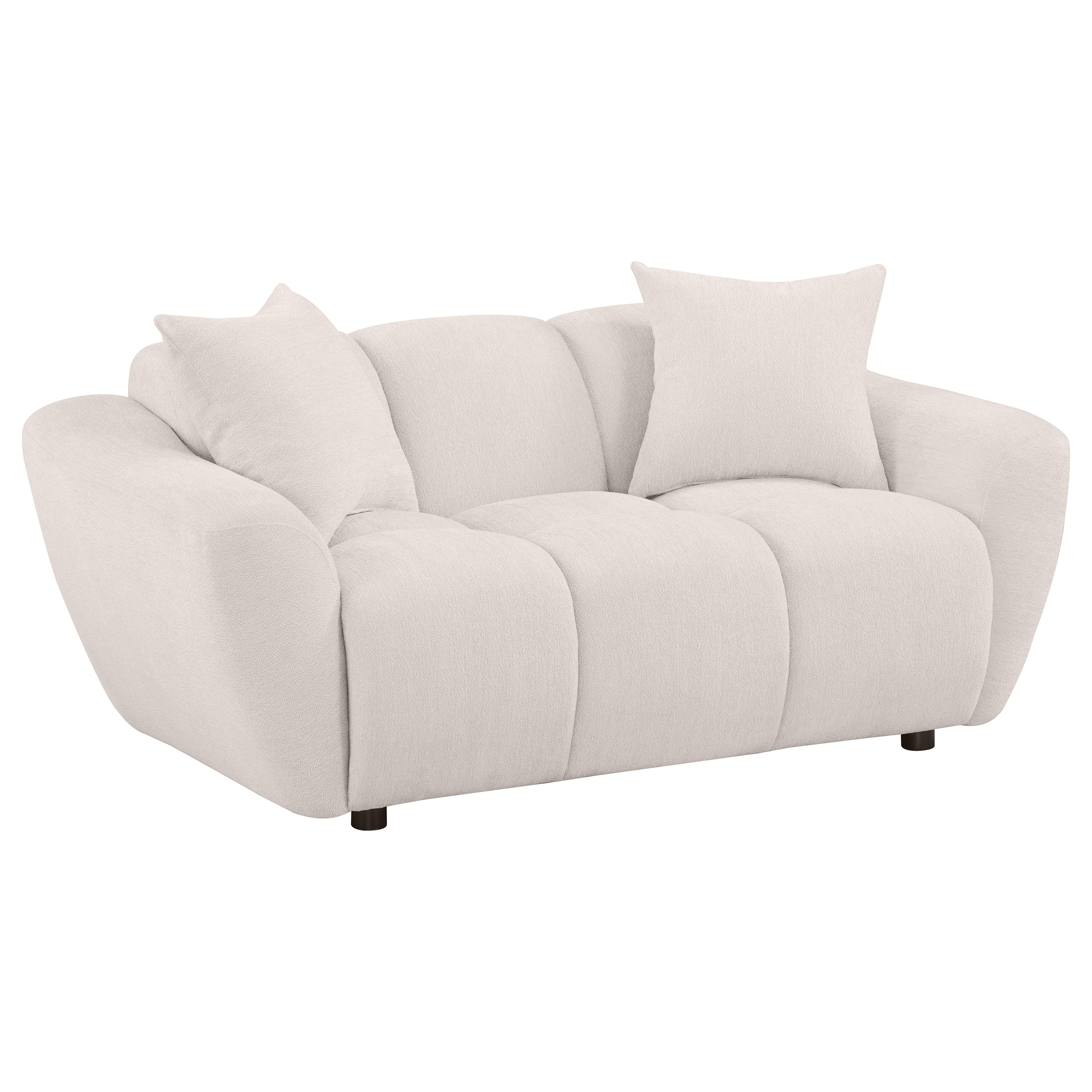 Destino Chenille Splayed Arm Loveseat