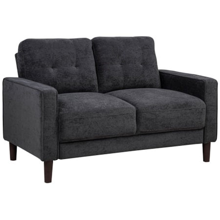 Bowen II Fabric Loveseat Steel