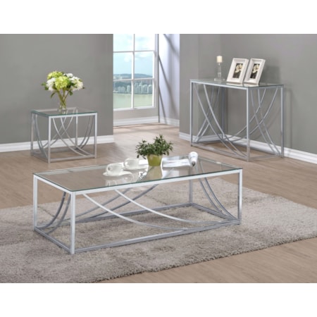 Lille Glass Top Coffee And End Table Set