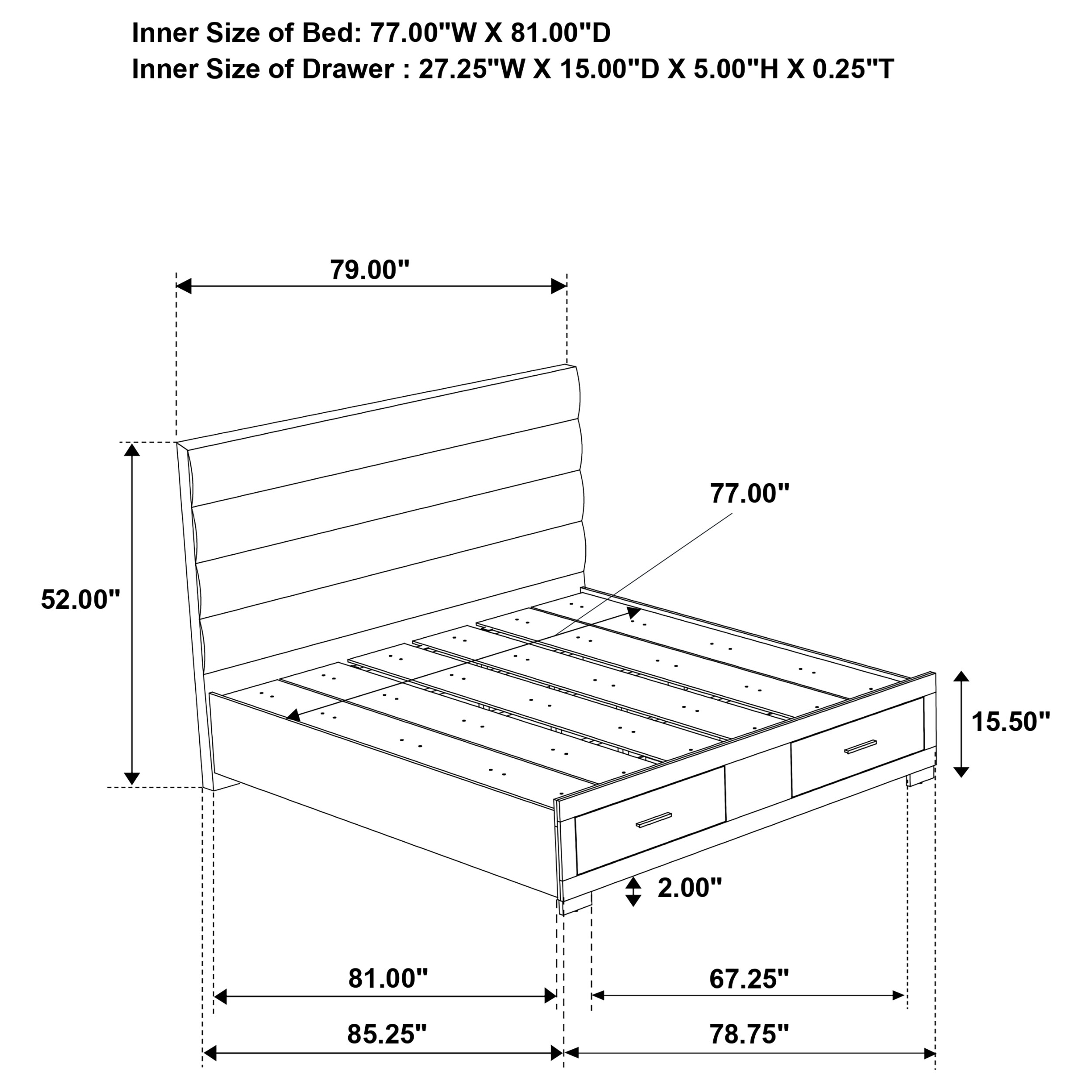 Coaster Felicity King Platform Bedroom Set