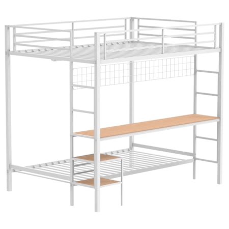 Campus Full Over Twin Workstation Bunk Bed