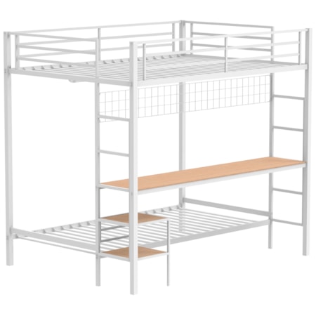 Campus Full Over Twin Workstation Bunk Bed