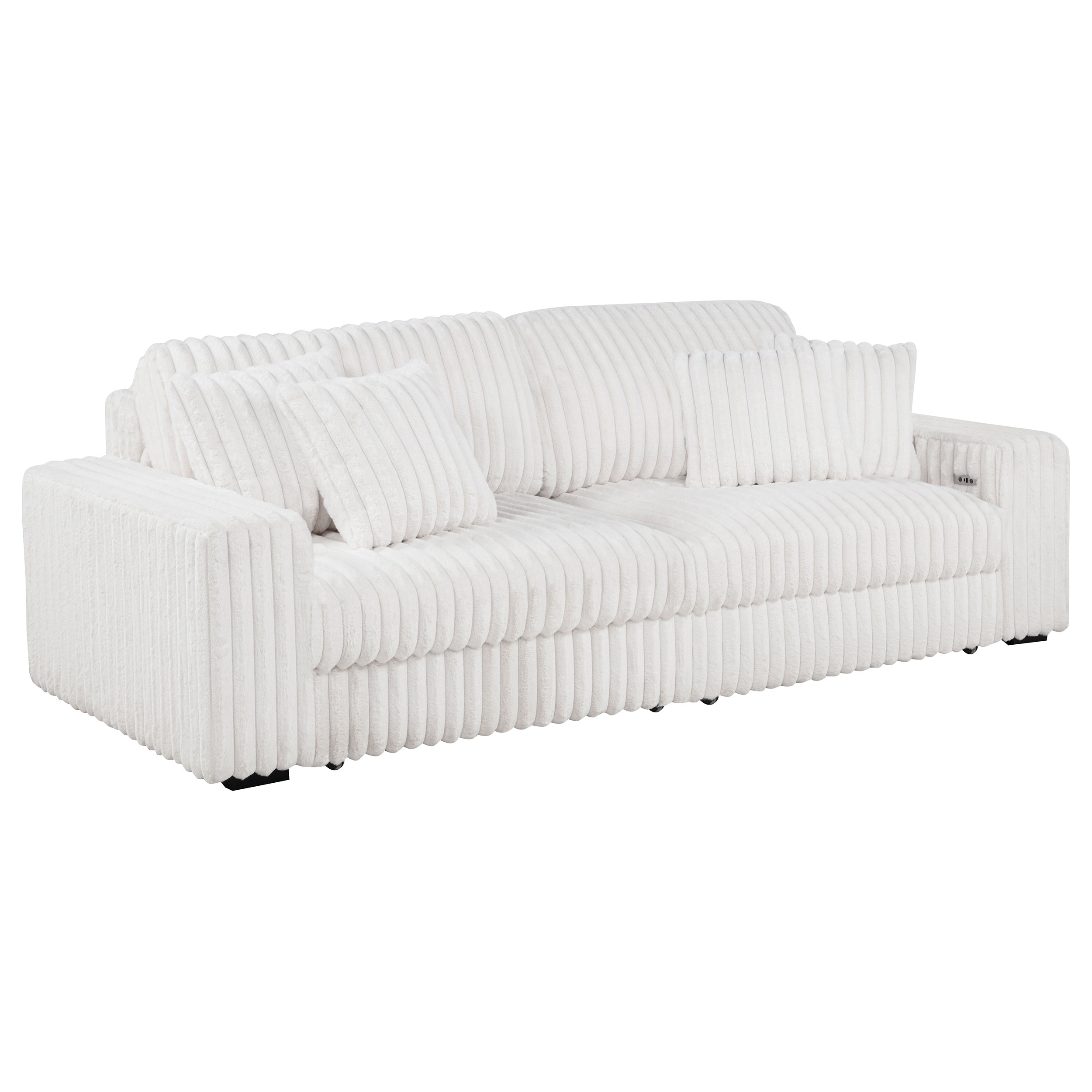 Jacana Corduroy Dual Power Chaise Sofa