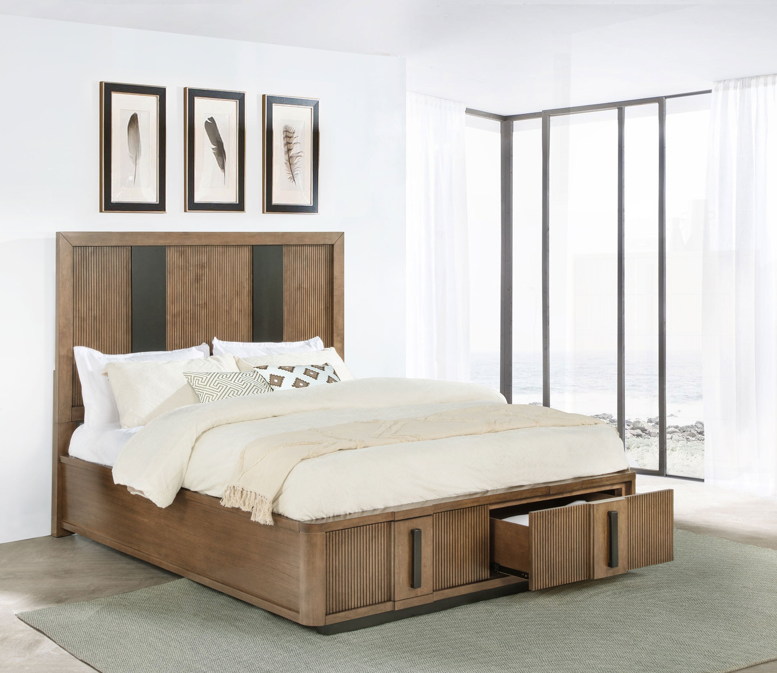 Coaster Terrace Terrace Cal King Storage Bed Ash