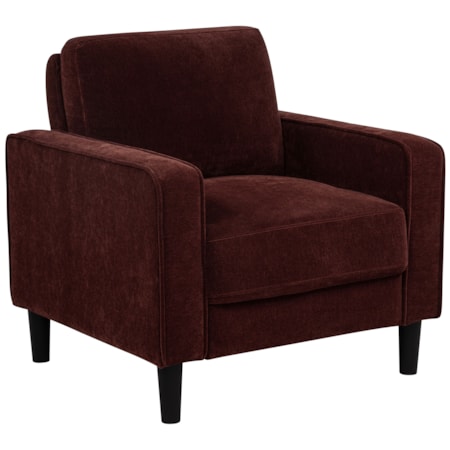 Ruth Fabric Accent Chair Rust Red