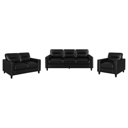 Scotland Faux Leather Sofa Set