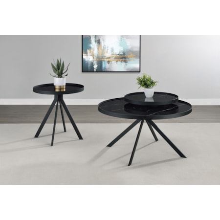 Briggs Glass Top End Table