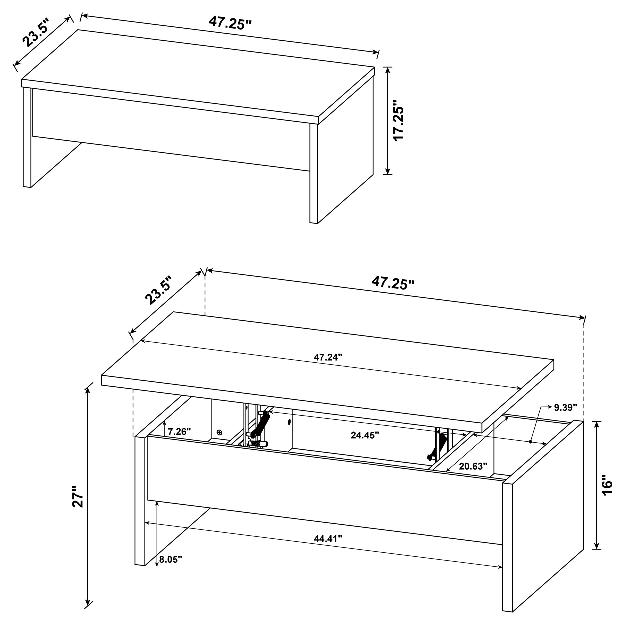 Robbie CONESTOGA CONESTOGA LIGHT OAK LIFT TOP COFFEE | TABLE