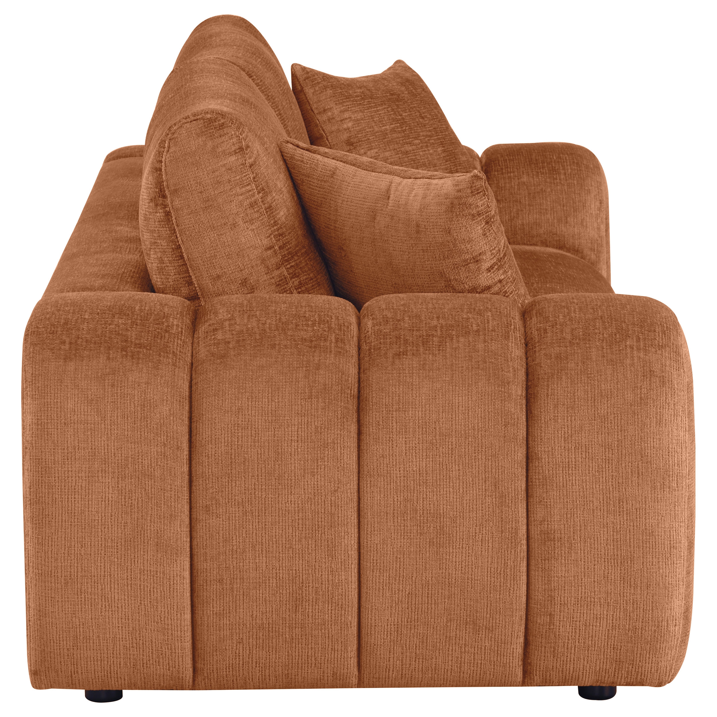 Coaster Burnett Burnett Chenille Wide Arm Sofa Burnt Orange