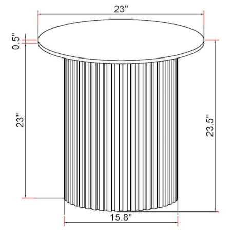 Rowena Sintered End Table Faux Marble