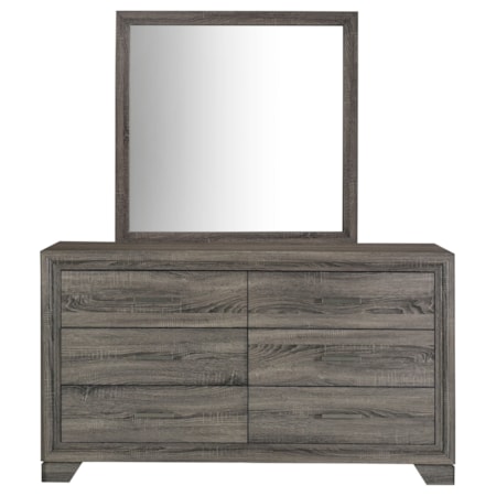 Wright 6-drawer Dresser and Mirror