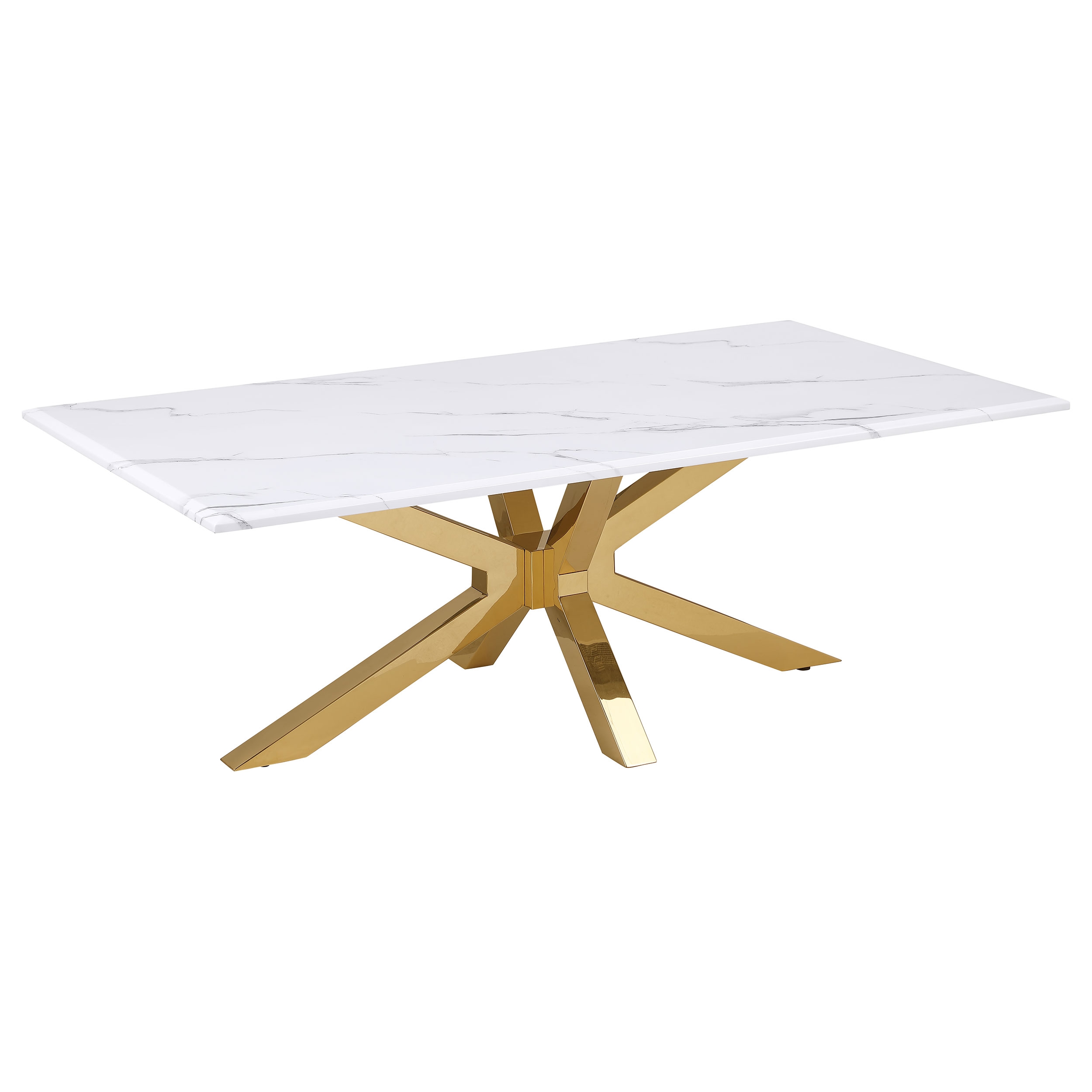 Coaster Furniture 2.0 Visalia Faux Marble Coffee End Table Set