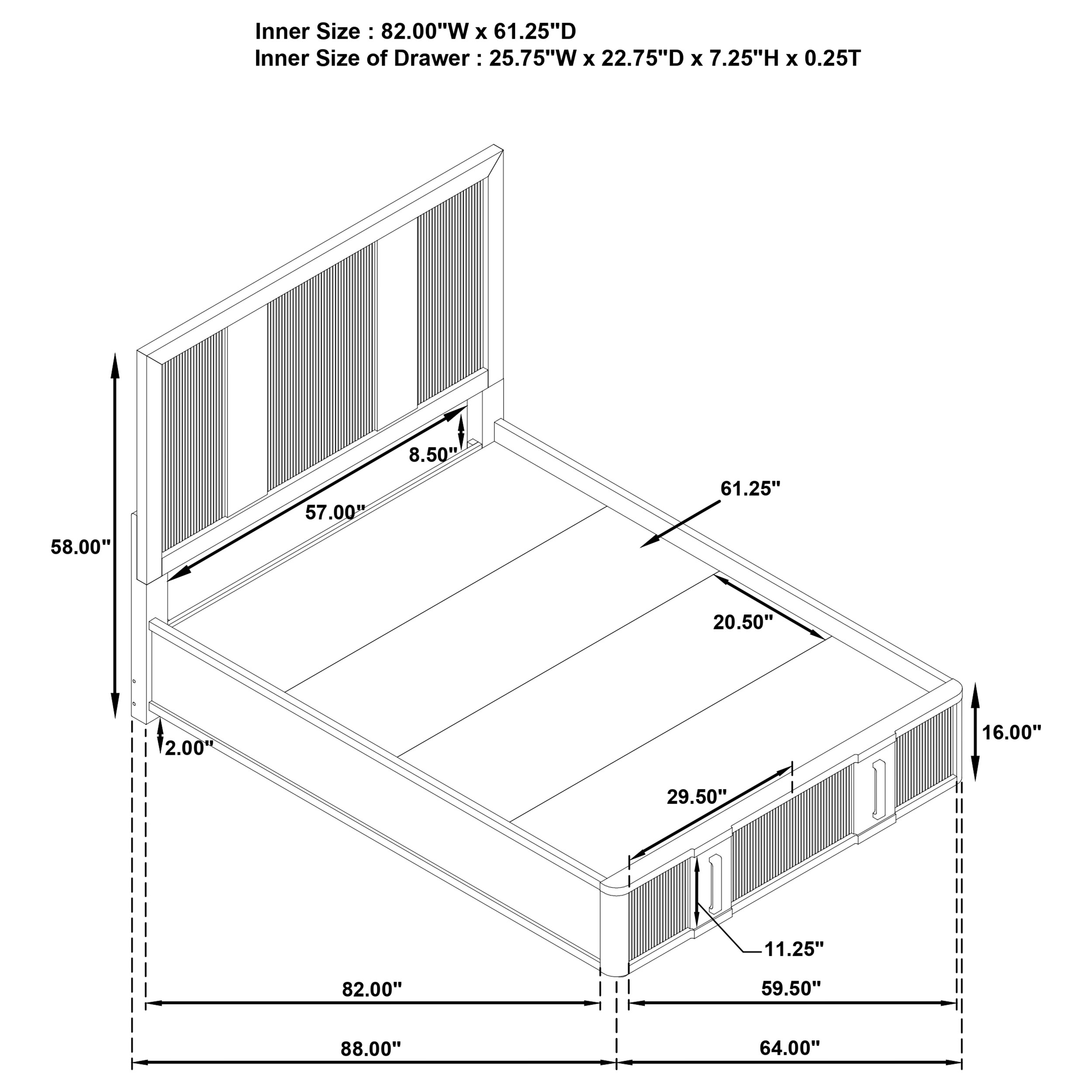 Coaster Terrace Terrace Queen Storage Bed Ash