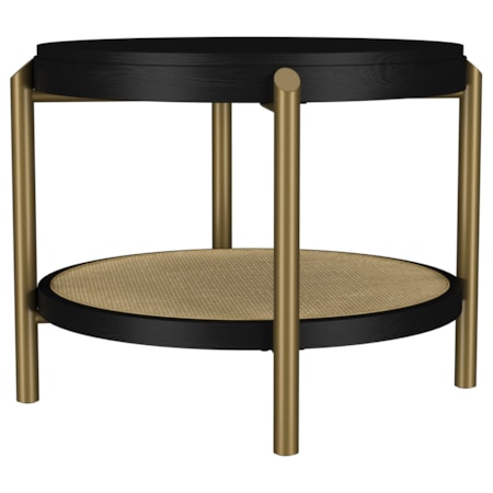 End Side Table With Storage Shelf