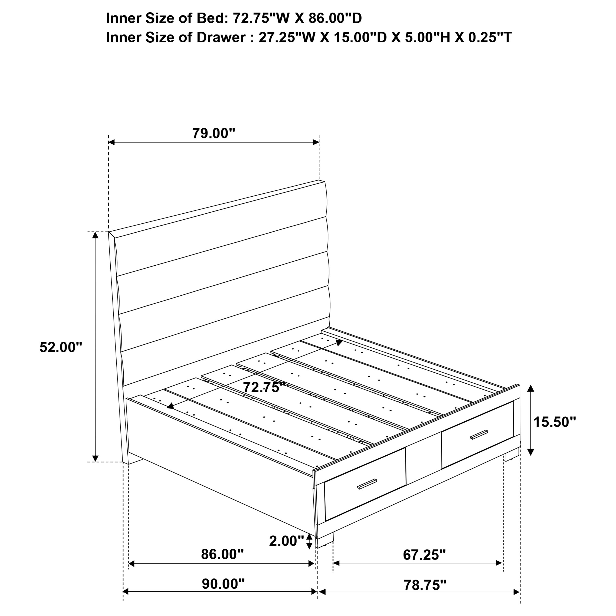 Coaster Felicity Cal King Storage Bed